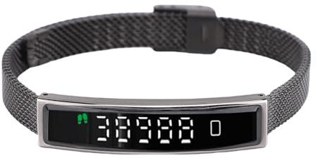 TIKATARER Bracciale Fitness Tracker Intelligente, Braccialetto Fitness Tracker Bluetooth 5.3 con APP, Braccialetto Intelligente Impermeabile per Corsa Guida Controllo Remoto della (BLACK)