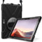 ProCase Stoßfest Hülle mit Ständer und verstellbar Schultergurt für Surface Pro 7 Plus, Pro 7/ Pro 6 / Pro 5(2017)/ Pro 4 / Pro LTE, Robust Heavy Duty Hybrid Schutzhülle mit Gurt -Schwarz
