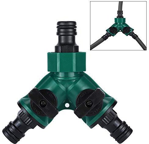 Gankmachine 2 Way Garden Water Pipe Connectors Pipe Adapter 2 Way Garden Hose Splitter Y Shape Water Diverter Adapter Switch Valve