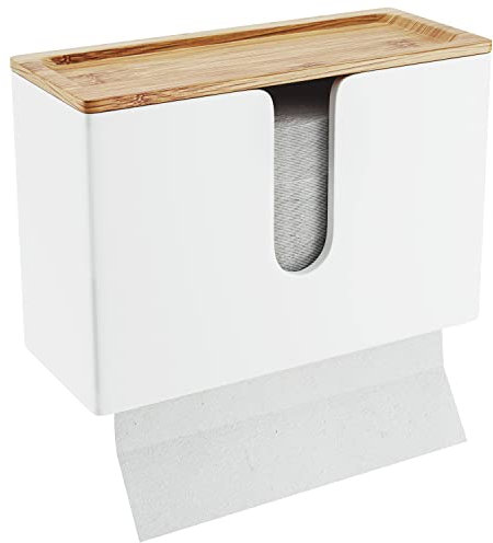Nature Supplies Papierhandtuchspender aus Holz - Papierhandtuchhalter Mit Wandhalterung oder bei Tisch, für Papierhandtücher mit C-, Z- oder Interfold-Falzung