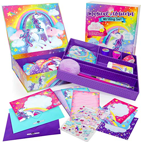 Original Stationery Unicorn Letter Writing Set, 45-Piece Stationery Set for Girls, Get Creative, Write Short Unicorn Stories, & Practice Handwriting