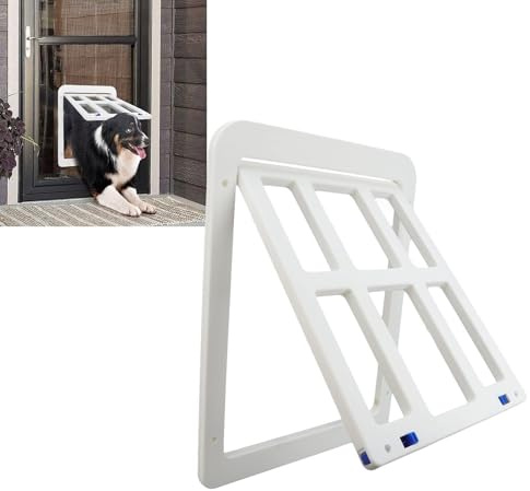 BAOFUYA Porta Zanzariera per Animali Domestici, ABS Doppio Magnete, Schermo Scorrevole per Cani e Gatti