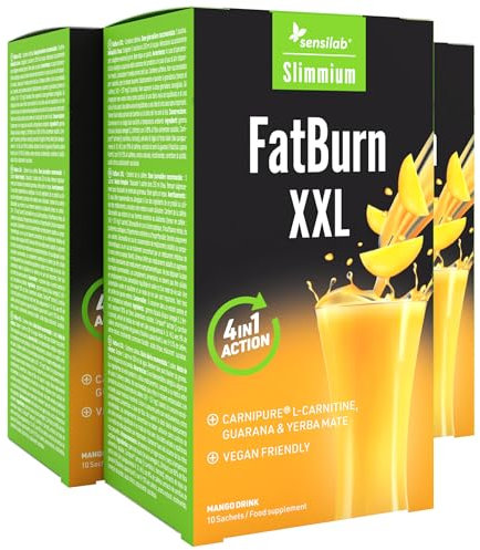 FatBurn XXL mit L-Carnitin, Yerba Mate und Guarana - Der ultimative 4-in-1 Getränk von Sensilab Slimmium