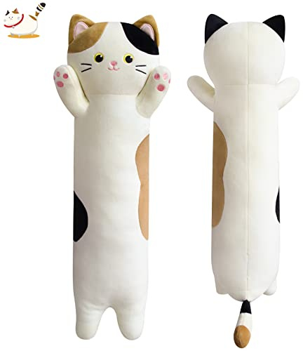Desdfcer Jouet de coussin en peluche pour chat - 3D mignon chat jouets en peluche jouets - Cadeau pour Noël Anniversaire Fête des enfants Décoration de la maison