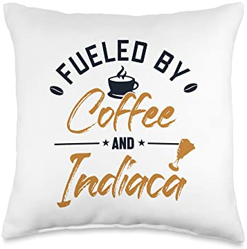 Professional Indiaca Peteca Peteca Players Gifts Fueled by Coffee Indiaca Game Ball Peteca Throw Pillow, 16x16, Multicolor