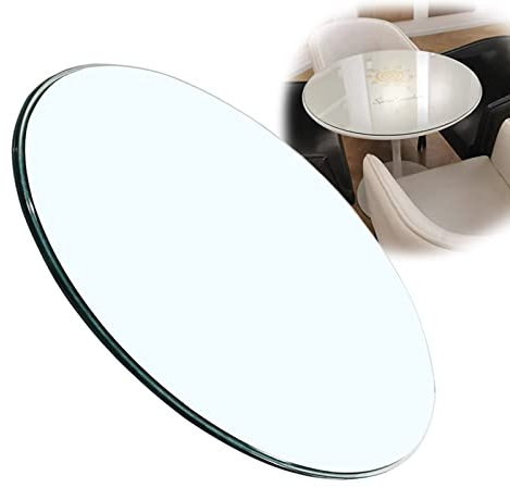 WORDFUN Tablero De Vidrio Redondas, 14-40pulgadas Vidrio Templado, Robusto Y Duradero, Irrompible, Mesa Comedor Cristal, para Mesas De Hotel, Banquetes Y Familiares, Cristales A Medida