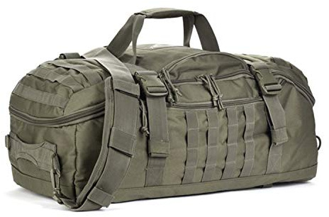 Miramrax Reise-Duffle Bag Rucksack für Herren – Große taktische Tasche, Wochenendtasche, Fitnessstudio-Tasche für Übernachtungsreisen, Militär, Workout, Einsatz und Sport, Grün , 45L