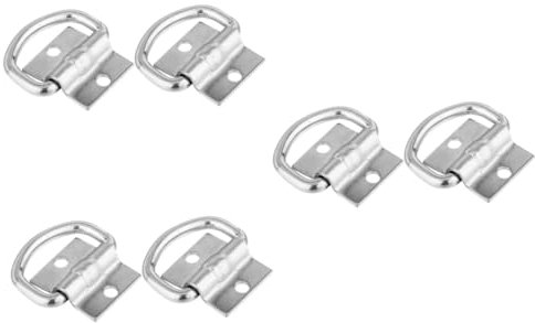 GRADENEVE 6 STK Bodenhaken binden Wickler Gestell Zurrringe festzurren Bungee LKW-Ladungssicherung Transportzubehör festmachen Zurrgurte für LKW-Ladeflächen Galvanisiertes Eisen Silver