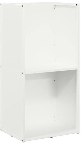 vidaXL Firewood Rack White 40x30x80cm - Sturdy Cold-Rolled Steel Log Holder with Large Capacity for Indoor Use, Stylish Fireplace Wood Storage Solution