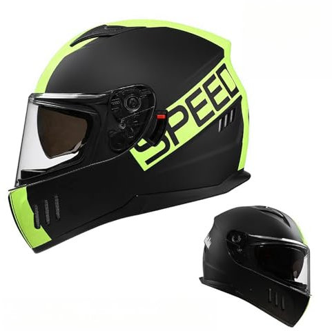 Integralhjälm herr, motorcykelhjälm, integralhjälm, vägmotorcykel, skyddshjälm för cykling, fallhjälm för kvinnor, E, XXL (61–62 cm)
