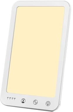 Bamberg Lampada Terapia della Luce 10000 Lux con 5 Livelli di Luminosità Regolabili, Controllo Touch, Lampada Terapia della Luce Sad