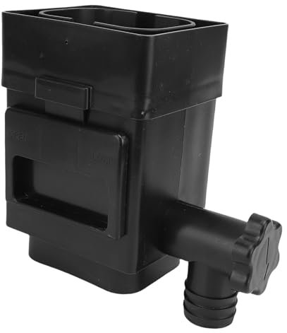 Downspout Leaf Filter, Rain Gutter Downspout Adapter, Guiding Rainwater, Universal Rain Barrels Diverter Kit Fits for 2x 3 or 3x 4 Drainpipe, Extra Long Downspout Extension (Black)