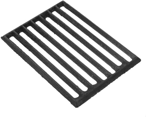 Alipis Rejilla Metálica Rectangular para Barbacoa de Hierro Resistente, 25.5x17 Cm, Grosor 0.9 Cm, Alta Temperatura, para Chimenea y Camping, Parrilla para Leña al Aire Libre