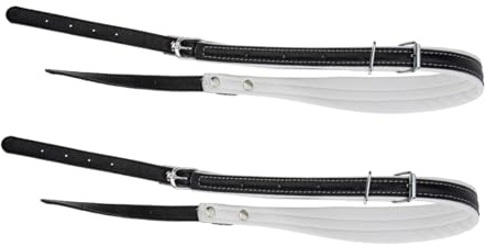 FRCOLOR Adjustable Accordion Strap for Stringed Instruments and Accordions, White Leather Instrument Belt Flexible Length for Convenient Outdoor Performances