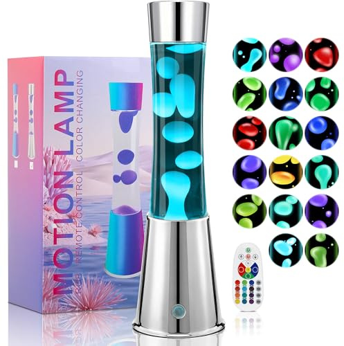 Besight Lampada a Movimento Liquido Grande 40cm con 17 Cambi di Colore e Comando a Distanza per Bambini e Adulti lampada Effetto Bolle Camera Ufficio Decorazione Interna Regalo di Compleanno e Natale