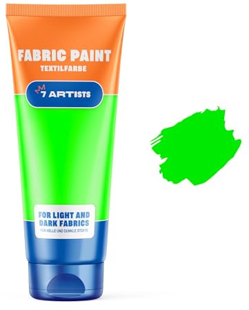 Textilfärg Grön Neon 60 ml – Permanent och Tvättbar Färg för Kläder, Skor och Denim | Flexibel och Hållbar Textilfärg