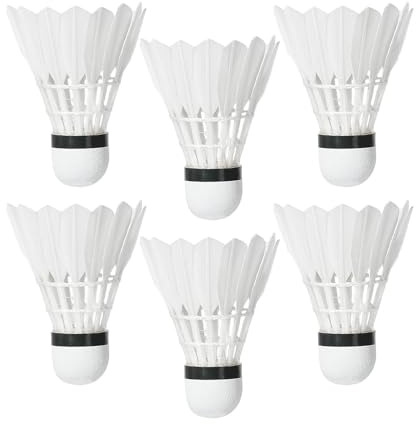 6 volantes – Bádminton para práctica, deportes en interiores y exteriores, de torneo aerodinámico, pelota de entrenamiento estable para patio trasero, cancha, escuela, torneo de fitness