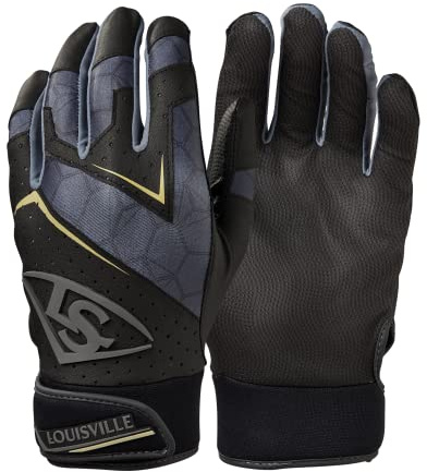 Louisville Slugger Erwachsene Original 2.0 Schlaghandschuhe – Schwarz, XL