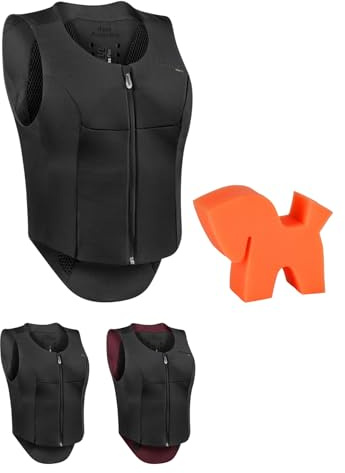 RL24 - Damen Rückenprotektor Komperdell Ballistic Flex Fit Slim inkl. Putzschwamm – Protektorenweste – ergonomisch & leicht – automatische Weitenregulierung – Schwarz – Gr. M