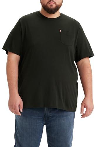 Levi's Herren Big & Tall Classic Pocket Tee T-Shirt, Mineral Black, 3XL