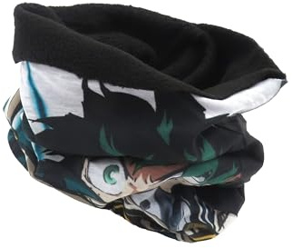 CYPBRANDS My Hero Academia- Bufanda Tubular para Cuello, Verde y Negro, Talla Única, Producto Oficial