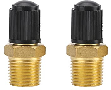 Generic Valve de Remplissage de RéServoir GéNéRique, Remplissage de RéServoir de Compresseur D'Air, 2 PièCes, Valve de Remplissage de RéServoir de Compresseur D'Air en Laiton NPT MPT 1/4 Pouce