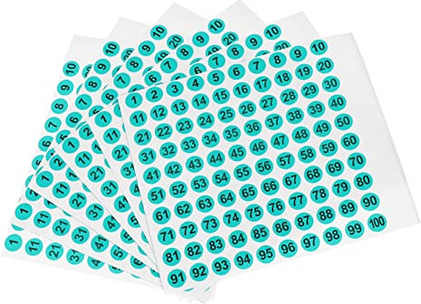 SEWACC 100stücke Runde Selbstklebende Zahlenaufkleber Für Haus Und Zimmernummern Farbenfrohe Digitale Etiketten Für Organisation Und Beschriftung Veranstaltungen