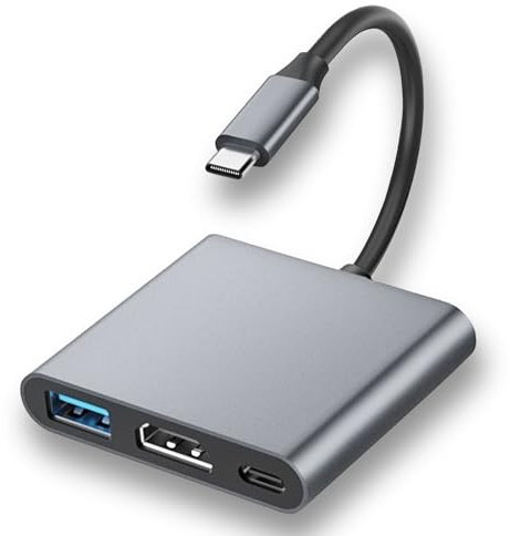 Adattatore da USB C a HDMI, 4K Con Porta USB 3.0/PD - Compatibile Con MacBook/Pro/Air/Samsung/Huawei/iPad Pro/S8/S9/ChromeBook