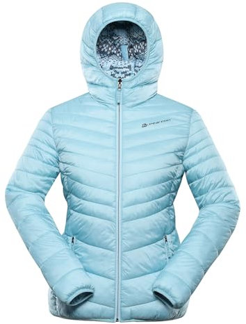ALPINE PRO EROMA Damen Wendejacke, Winterjacke mit Kapuze, Wärmejacke, Outdoor Jacke, Leicht Wanderjacke, Funktionsjacke, PUFFY Stil, Winddichte, Wasserdichte und Atmungsaktive, Nylon