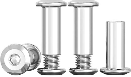 Drenky Vis De Connexion M6x20mm Vis De Meubles En Acier Inoxydable A2 V2A Connecteurs De Meubles M6 Lot De 10 Vis De Raccordement (10 Vis Pour Meubles, 10 écrou à Douille)