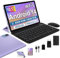 fezawio tablet 10 pollici Android 14 20GB RAM+128 GB ROM, Widevine L1/ Octa-Core/tablet 5G WiFi6 / (1TB TF) con tastiera e mouse + assicurazione di rottura dello schermo di un anno -(viola)