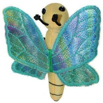 alles-meine.de GmbH Fingerpuppe - bunter Schmetterling - Handspielpuppe Kasperlfigur - Fingerpuppen - Plüschtier/Plüschfigur - Kinder & Erwachsene/Tier Haustier - Bauernh..