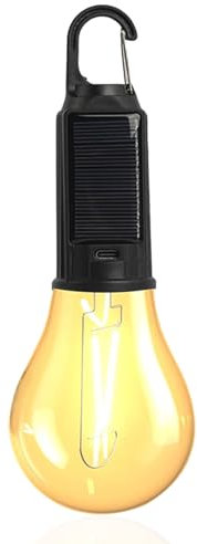 LIISIMI Lampe de camping LED rechargeable Lampe solaire de camping avec 3 modes de luminosité, lumière de camping étanche pour camping, panne de courant, urgence, pêche, aventure (1 paquet)