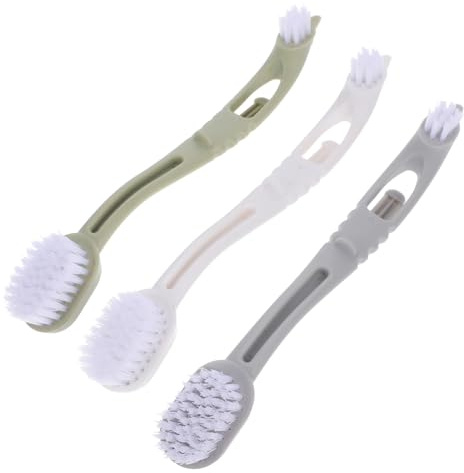 FUTUREORYY Bird Cage Cleaning Brush Set of 3 Dual Head Soft Bristle Bird Cage Cleaner with Long Handle Poop Cleaner for Pet Supplies Small Animal Cleaning