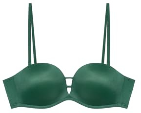 YAMAMAY - Bikini Parte Alta, Super Push-up con Ferretto, Spalline removibii, Donna, Essentials, Verde, monocromo