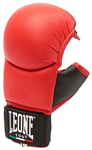LEONE 1947 Guanti Fit Karate, Unisex – Adulto, Rosso, S, GK096