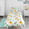 Bloomsbury Mill Juego de Funda Nórdica para Cuna/Bebe – Animales de la Jungla/Safari - Ropa de Cuna para Niños y Niñas y Almohada Reversible para Cama Infantil/Niño Pequeño - 120 x 150 cm