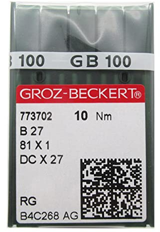 Groz-Beckert Needle – 100 Pieces Serger Overlock Industrial Sewing Needles for Beckter DCX27 DCX27 B27 (DCX27 10/70)