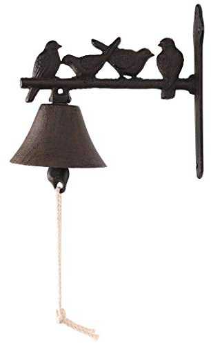BRASSTAR Rustic Cast Iron Door Bell Four Little Birds Vintage Antique Retro Style Decoration for Outside House Garden TQZDPT31