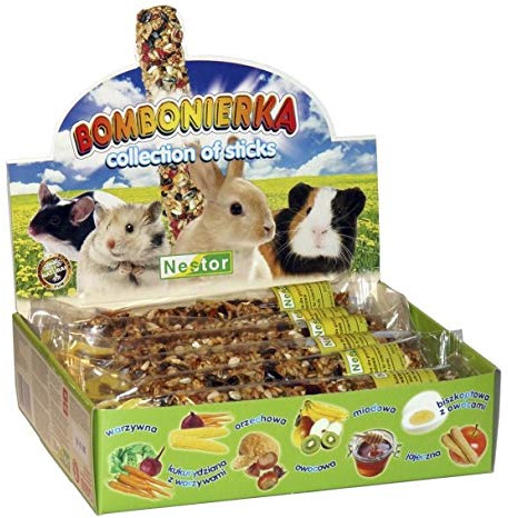 Mani-Ko Hamster Collection of Sticks Rodents Rabbit Guinea Pig Food Pet 12x Flast Food Rat Mice Mouse Gerbil