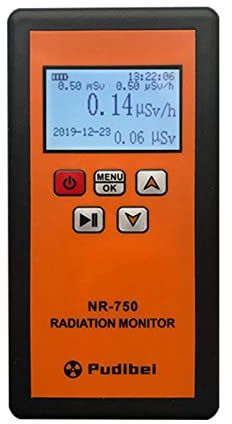 DEWIN Misuratore EMF, Rilevatore di Radiazioni Nucleari Portatile Display LCD Tester Radioattivo Domestico Contatore Geiger(NR-750)