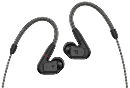 Sennheiser Consumer Audio IE 200 In-Ear Audiophile Headphones - TrueResponse Transducers for Neutral Sound, Impactful Bass, Detachable Braided Cable with Flexible Ear Hooks - Black