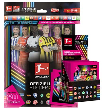 Topps Bundesliga Sticker 2022/2023-1x Starterpack + 1x Display