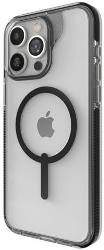 ZAGG Santa Cruz Snap, Graphen-verstärkte Hülle für iPhone 15 Pro Max [6.7-Inch], MagSafe kompatibel, kein Vergilben, stossfeste Abdeckung für die Rückseite (Schwarz)