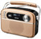 MEDION E66809 DAB Plus tragbares Solar Radio (Retro Design, Solarpanel, Bluetooth, DAB+ UKW, integrierter Akku, USB Anschluss, AUX, Sleeptimer, Teleskopantenne) Kupfer
