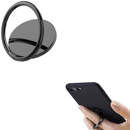 Mobile Phone Ring Holder, Metal Mobile Phone Ring Holder, 360° Rotatable Ring Holder, Metal Holder, Universal Adjustable Mobile Phone Ring Holder, Lazy Holder, Suitable for All Smartphones (Black)