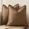 Yaertun 2er Set Leinen Reine Farbe dekorative Kissenbezug Moderne Kissenbezüge Schlafzimmer Sofa Wohnzimmer Dekokissen Bett Kissenhülle Sofakissen 65 x 65 cm Braun