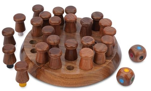 Ajuny Scacchi di Memoria in Legno Gioco da Tavolo Educativo per Bambini e Adulti Sviluppare Memoria Apprendimento dei Colori e Capacità Cognitive Regalo di Natale o Compleanno 20 cm
