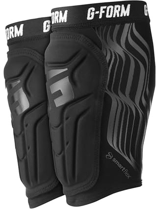 G-Form V2 Fußball-Schienbeinschoner, Schwarz glänzend, Größe L