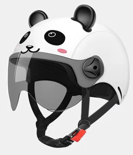 Caimcie Motorradhelme für Kinder, Halbschalenhelme mit HD-Sonnenvisier, Motorrad-, Roller-, Moped- und Motocrosshelme für Jungen und Mädchen im Alter von 3 bis 16 Jahren A,54-59cm